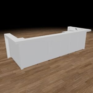 12 Ft x 4 Ft x 4 Ft C-Shape Portable Trade Show Counter Rental