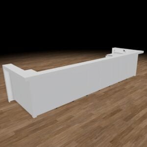 16 Ft x 4 Ft x 4 Ft C-Shape Portable Trade Show Counter Rental