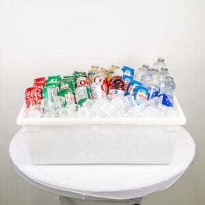 White Beverage Tub & Beer Trough Rental