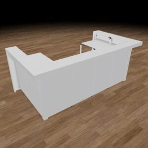 8 Ft x 4 Ft x 4 Ft C-Shape Portable Trade Show Counter Rental