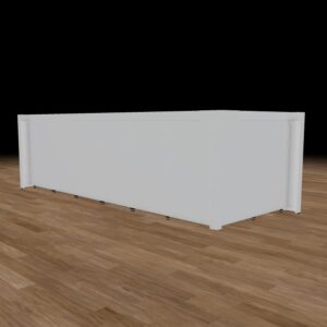 12 Ft x 4 Ft L-Shape Portable Trade Show Counter Rental