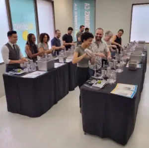 Bartending class participants