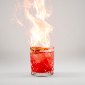 Flaming Pineapple Punch Mocktail / Non-Alcoholic Cocktail