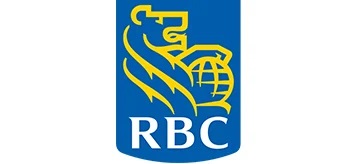 Royal Bank of Canada (RBC) logo: blue shield with a yellow lion and globe, and the letters RBC.